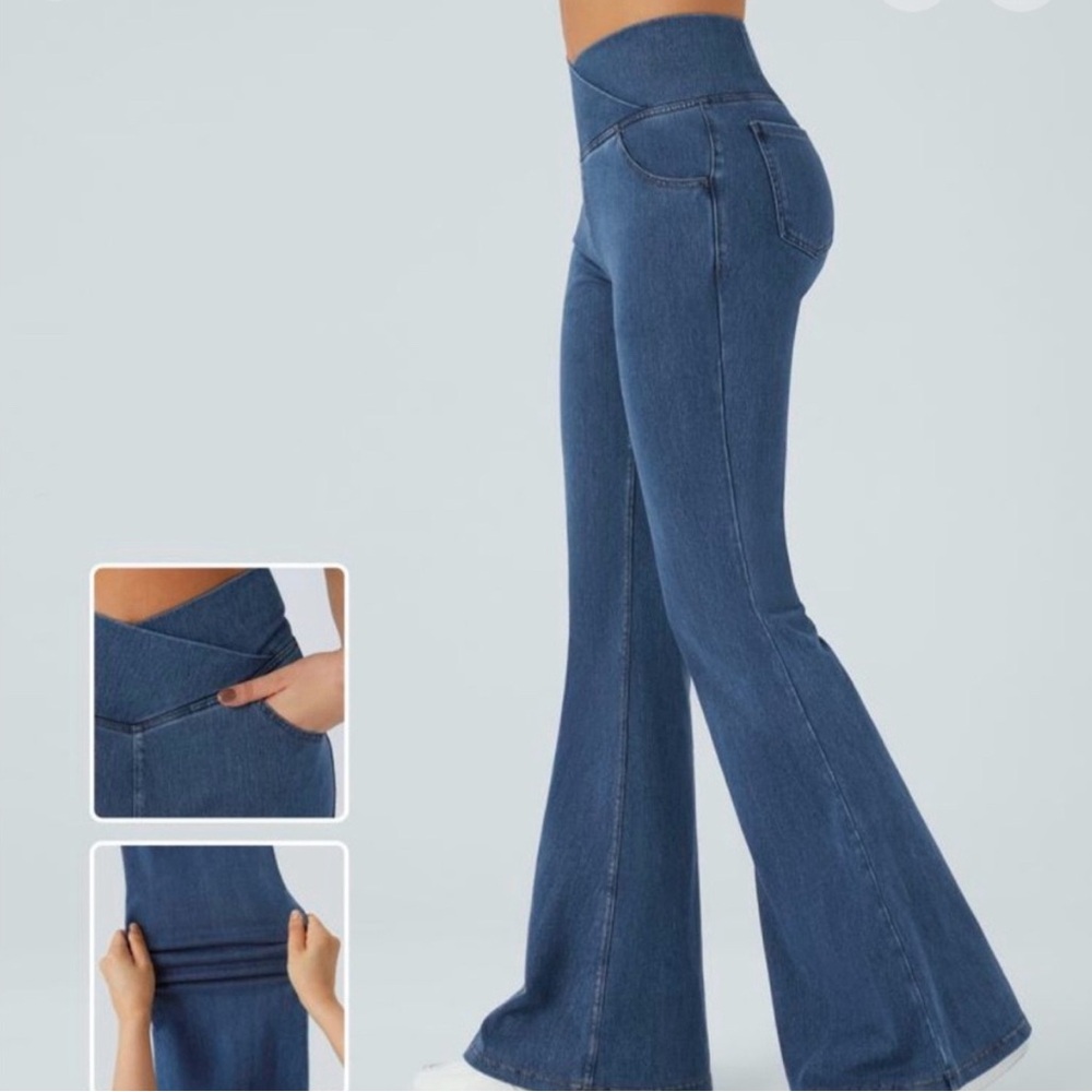 HALARA Women's Denim Flare Jeans